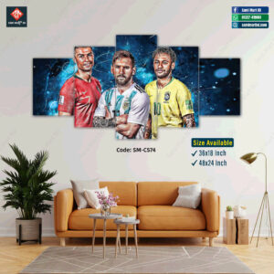 Messi Neimar Ronaldo Wall Canvas - SM-C574 - Image 1