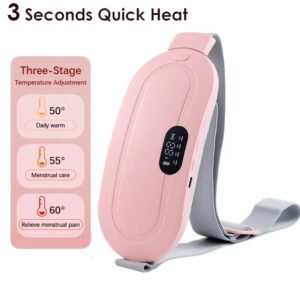 Wireless Warm Palace Belt With LCD Display Heating Pad Relieve Hot Compress