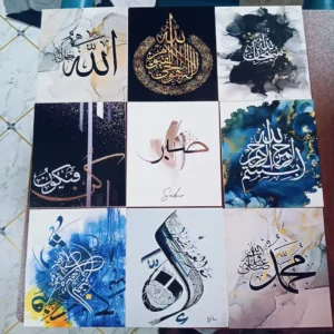 9 Pcs PVC Wall Art Set (6×8 Inch) | Modern Home Decor Wall Posters with Double-Sided Tape | Easy Peel & Stick Wall Canvas for Living Room, Bedroom & Office - Image 2