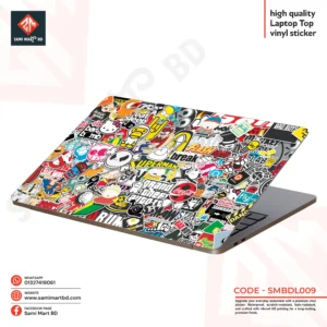 Laptop Top Cover Vinyl Sticker | Waterproof Premium Laptop Skin | SMBDL009 - Image 1